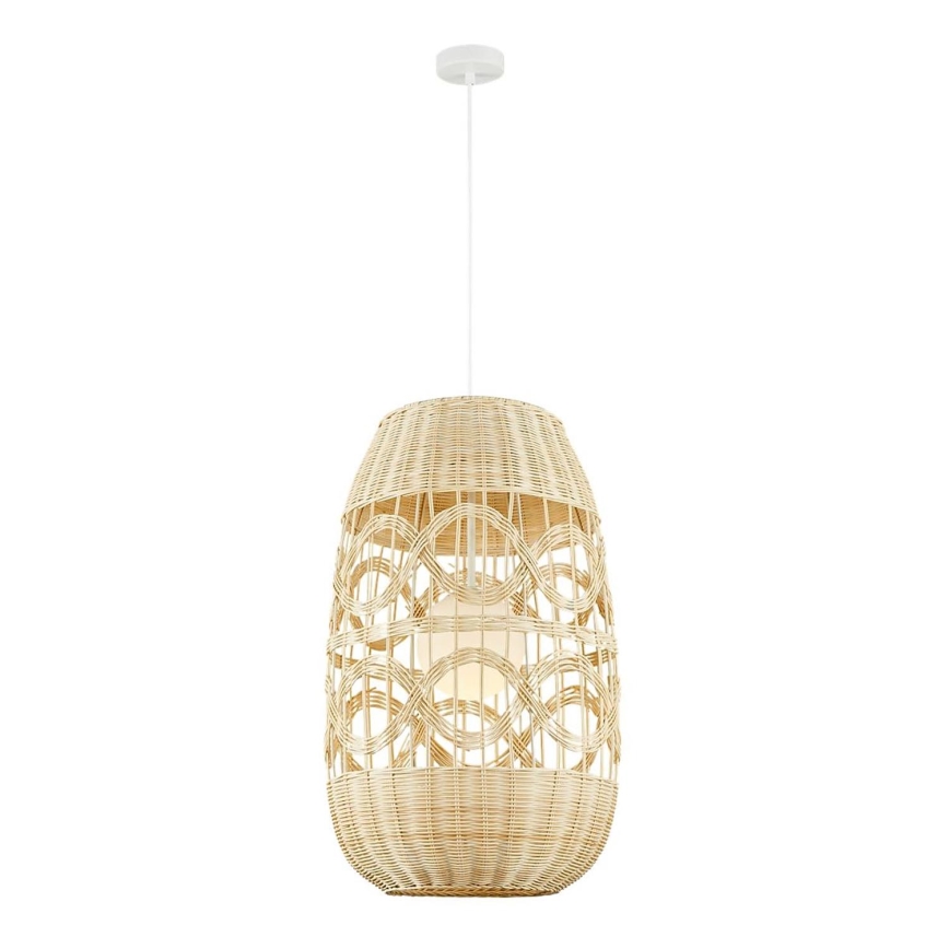 Pendel ARONA 1xG9/9W/230V diameter 40 cm Rattan/beige