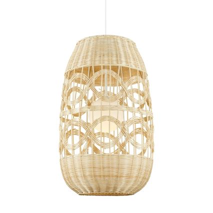 Pendel ARONA 1xG9/9W/230V diameter 40 cm Rattan/beige