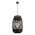 Pendel ARONA 1xG9/9W/230V diameter 40 cm Rattan/sort