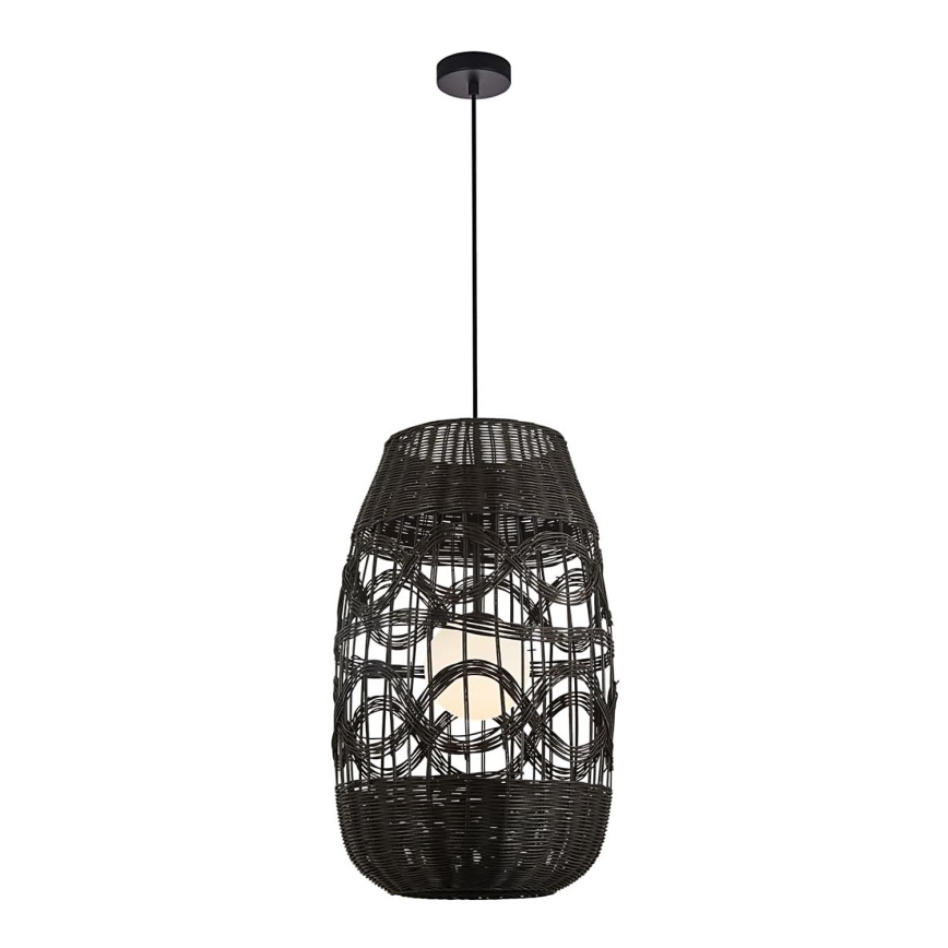 Pendel ARONA 1xG9/9W/230V diameter 40 cm Rattan/sort