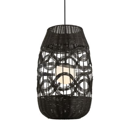 Pendel ARONA 1xG9/9W/230V diameter 40 cm Rattan/sort