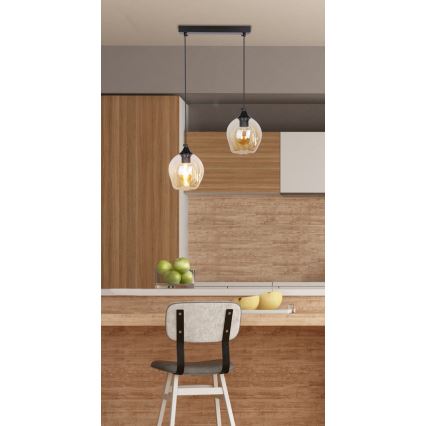 Pendel ASPA 2xE27/40W/230V sort
