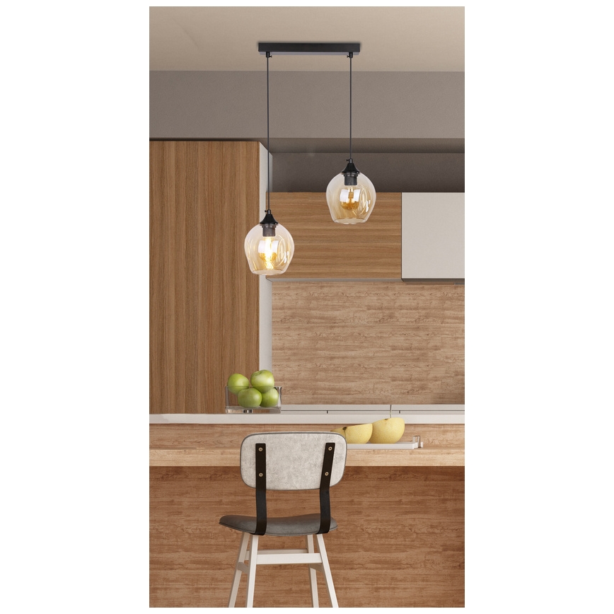 Pendel ASPA 2xE27/40W/230V sort