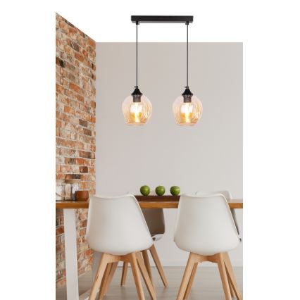 Pendel ASPA 2xE27/40W/230V sort