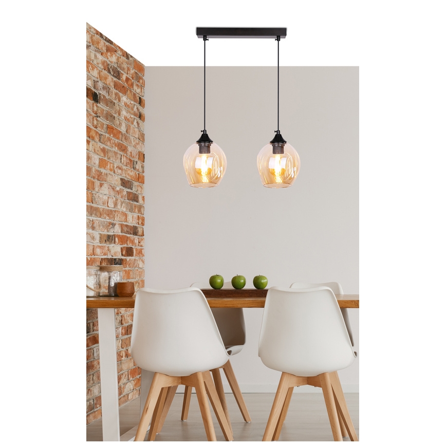 Pendel ASPA 2xE27/40W/230V sort
