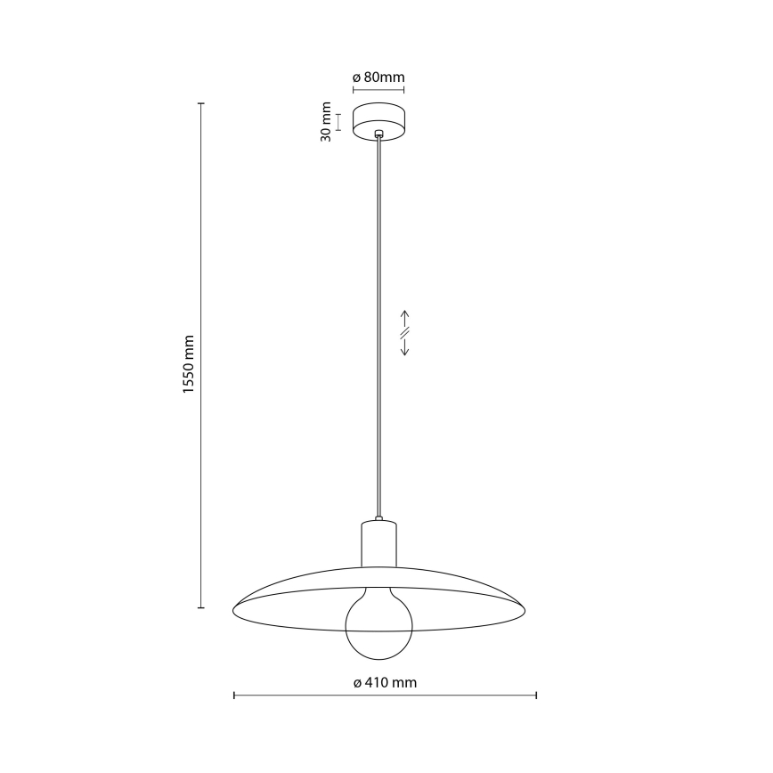 Pendel ASTRA 1xE27/15W/230V diameter 41 cm grøn