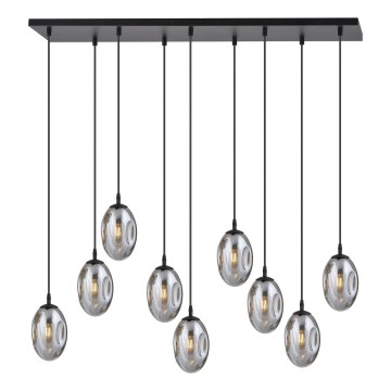Pendel ASTRAL 9xE14/10W/230V sort/røget