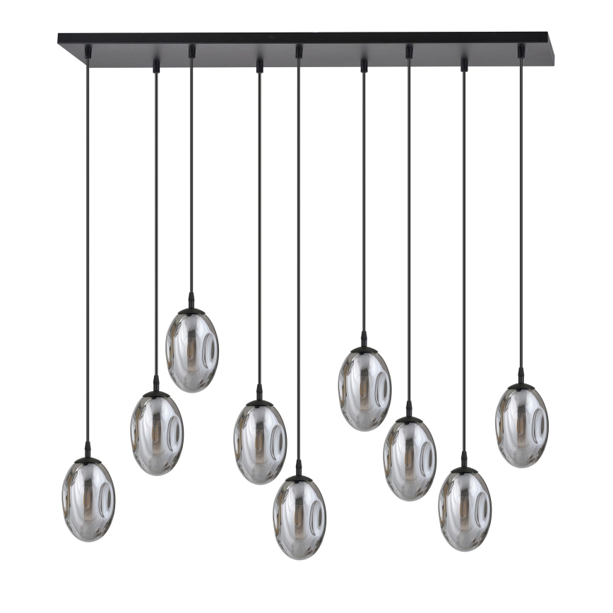 Pendel ASTRAL 9xE14/10W/230V sort/røget