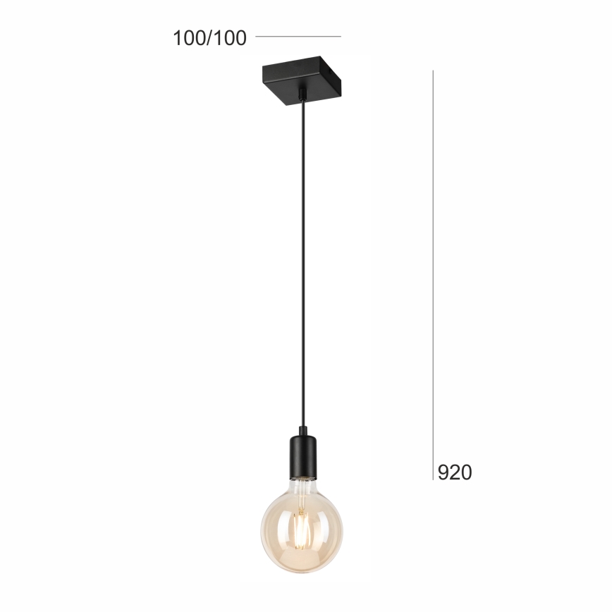 Pendel ASTRID 1xE27/60W/230V mat sort