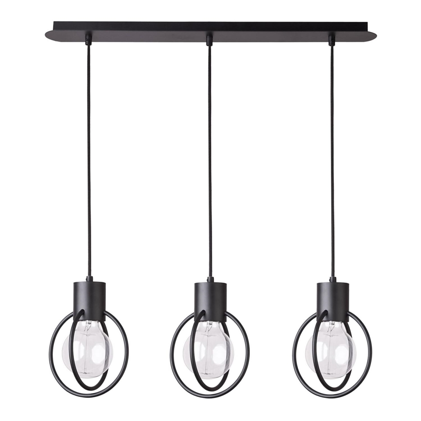 Pendel AURA 3xE27/60W/230V sort