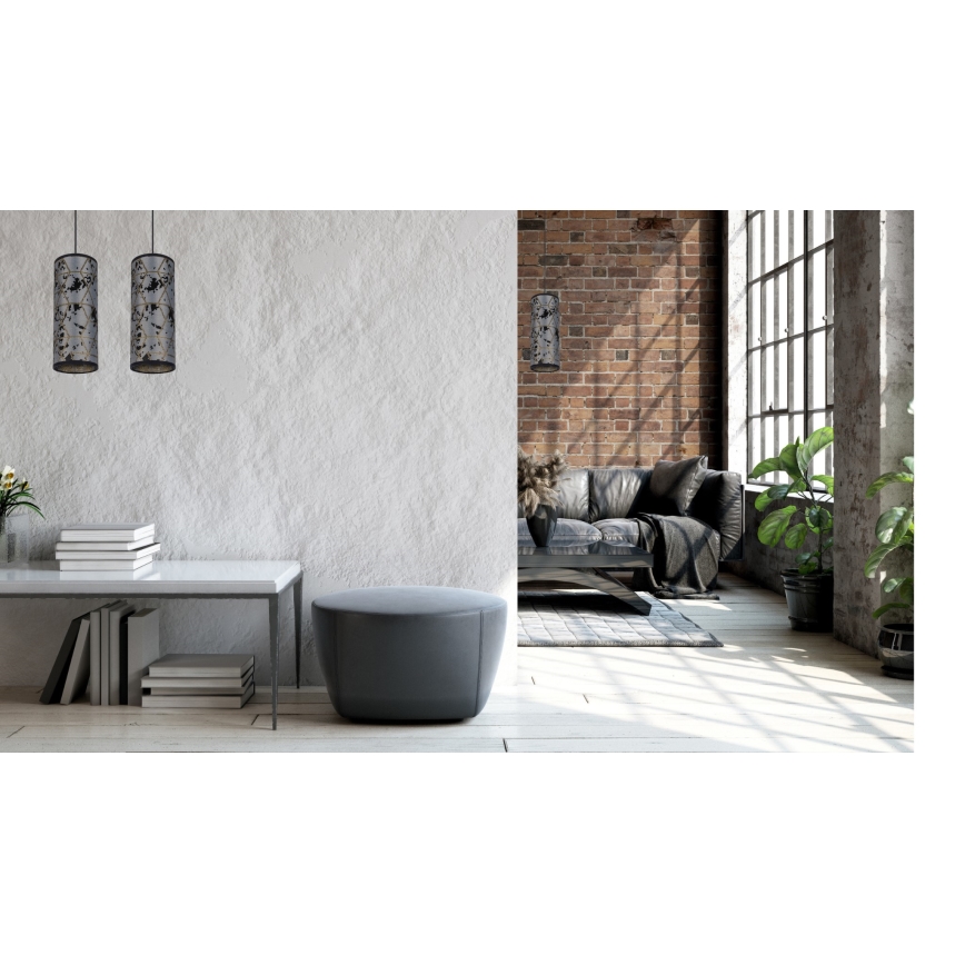 Pendel AVALO 1xE27/60W/230V grå/sort