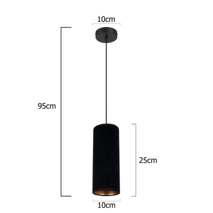Pendel AVALO 1xE27/60W/230V sort