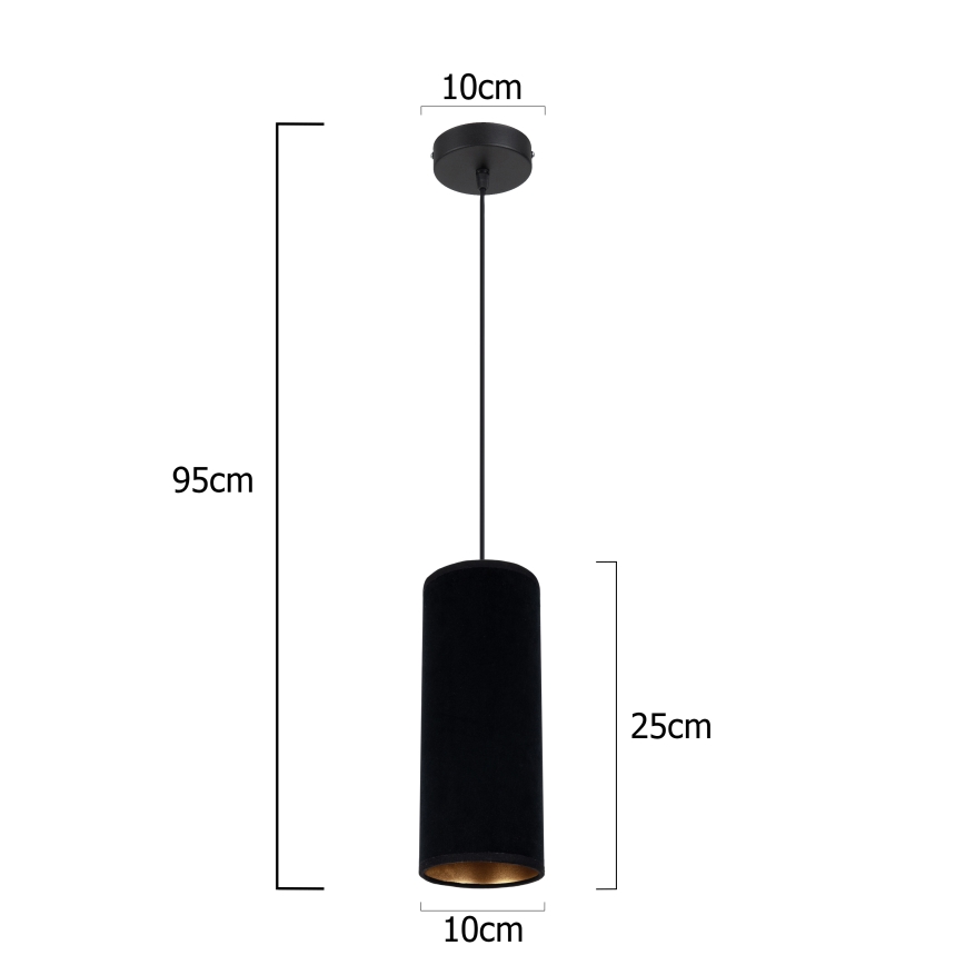 Pendel AVALO 1xE27/60W/230V sort