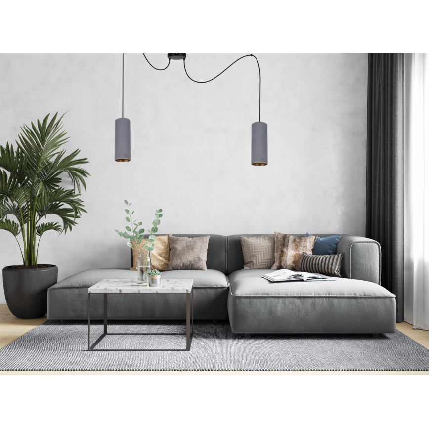 Pendel AVALO 2xE27/60W/230V edderkop grå