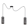 Pendel AVALO 2xE27/60W/230V edderkop grå/sort
