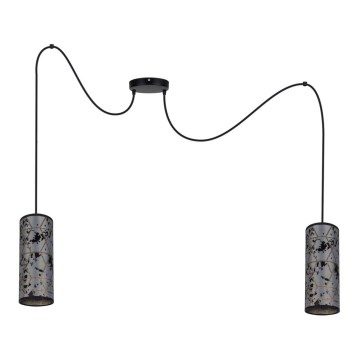 Pendel AVALO 2xE27/60W/230V edderkop grå/sort