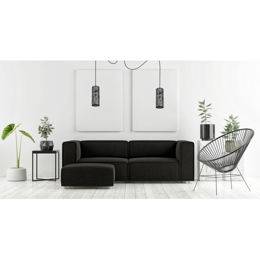 Pendel AVALO 2xE27/60W/230V edderkop grå/sort