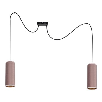 Pendel AVALO 2xE27/60W/230V edderkop lyserød/kobber