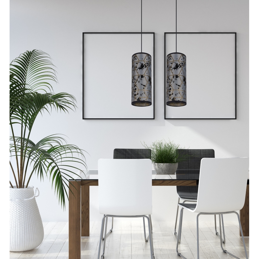 Pendel AVALO 2xE27/60W/230V grå/sort