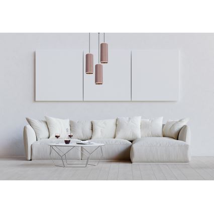 Pendel AVALO 3xE27/60W/230V diameter 35 cm lyserød
