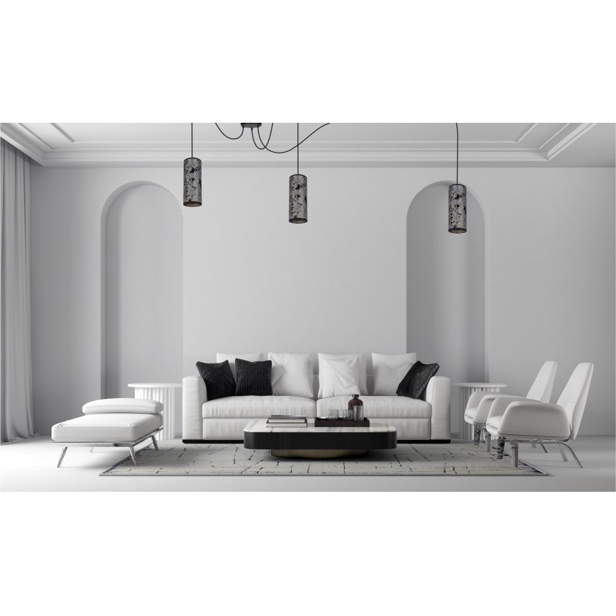 Pendel AVALO 3xE27/60W/230V edderkop grå/sort
