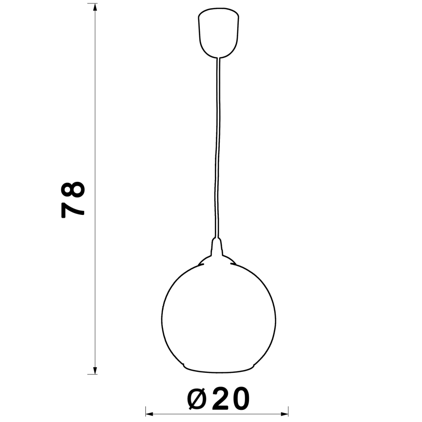 Pendel BALL 1xE27/60W/230V diameter 20 cm beige
