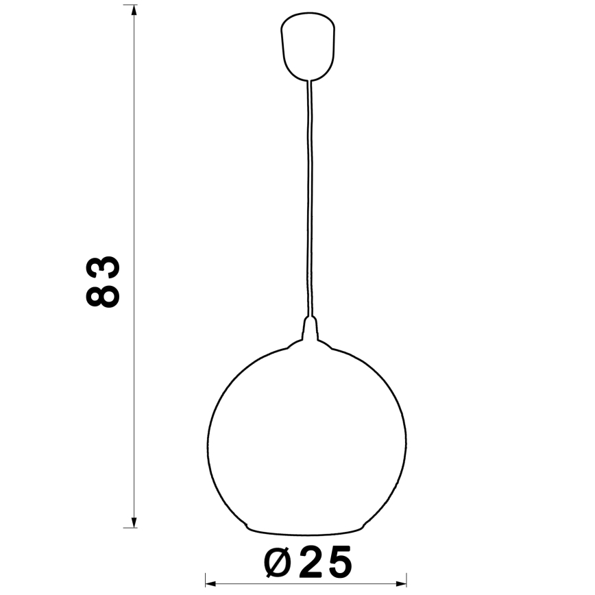 Pendel BALL 1xE27/60W/230V diameter 25 cm beige