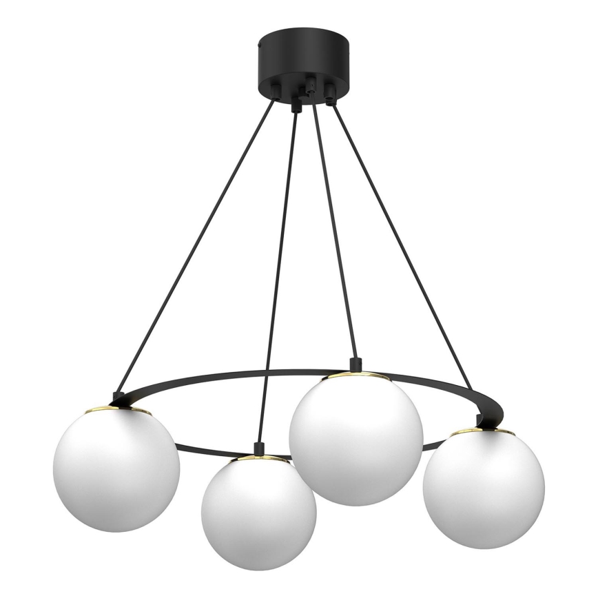 Pendel BALLO 4xE27/15W/230V sort/hvid