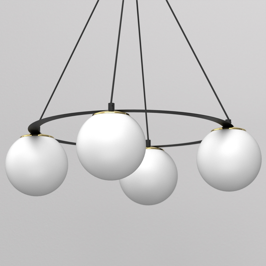 Pendel BALLO 4xE27/15W/230V sort/hvid