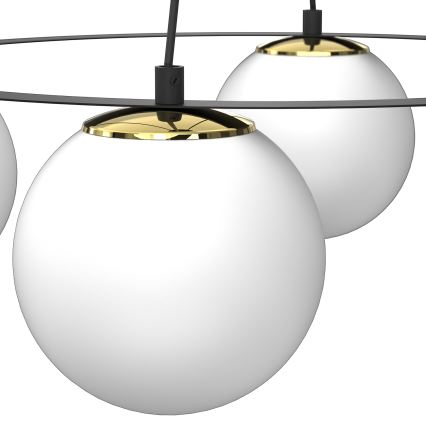 Pendel BALLO 4xE27/15W/230V sort/hvid