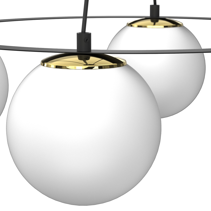 Pendel BALLO 4xE27/15W/230V sort/hvid