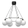 Pendel BALLO 6xE27/15W/230V sort/hvid