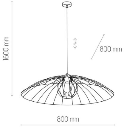 Pendel BARBELLA 1xE27/60W/230V diameter 80 cm