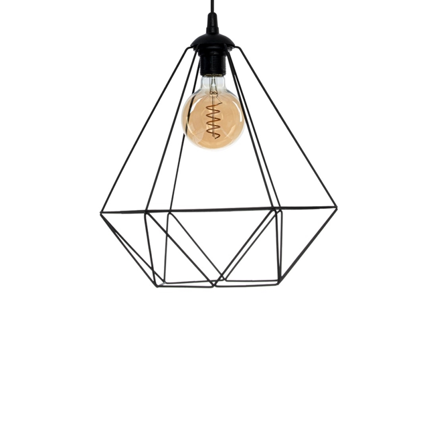 Pendel BASKET 1xE27/60W/230V sort