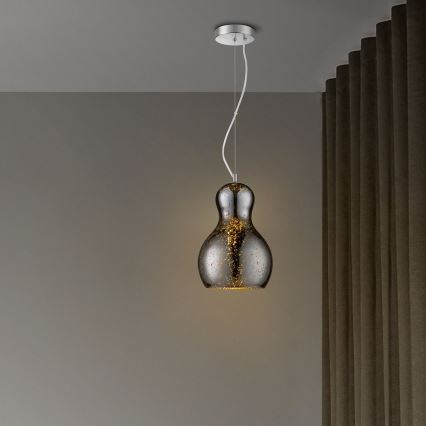Pendel BELLO 1xE27/40W/230V diameter 21 cm krom