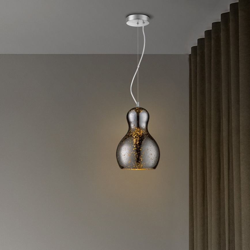 Pendel BELLO 1xE27/40W/230V diameter 21 cm krom