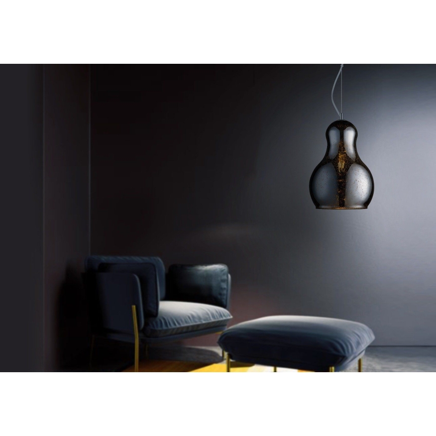 Pendel BELLO 1xE27/60W/230V diameter 30 cm krom