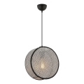 Pendel BIG DRUM på ledning 1xE27/60W/230V grå/sort