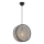 Pendel BIG DRUM på ledning 1xE27/60W/230V grå/sort