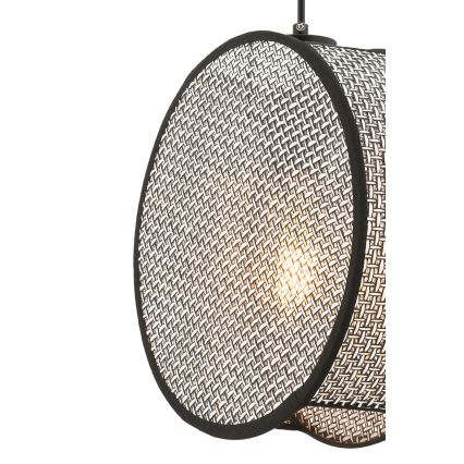 Pendel BIG DRUM på ledning 1xE27/60W/230V grå/sort