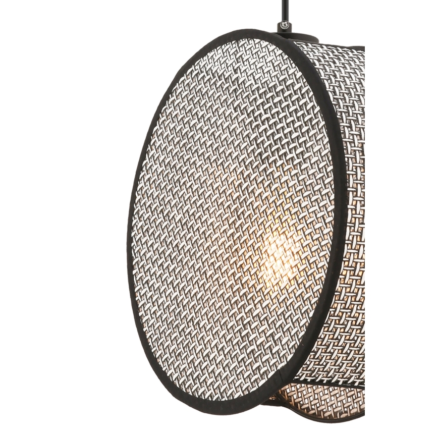 Pendel BIG DRUM på ledning 1xE27/60W/230V grå/sort