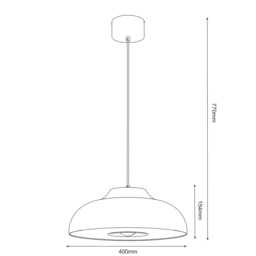 Pendel BILBAO 1xE27/15W/230V beige