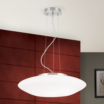 Pendel BLANC 2xE27/60W/230V diameter 49 cm mat krom