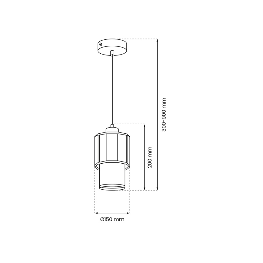 Pendel BLANCO 1xE27/60W/230V hvid