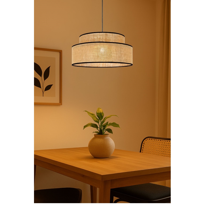 Pendel BOHO 1xE27/60W/230V beige