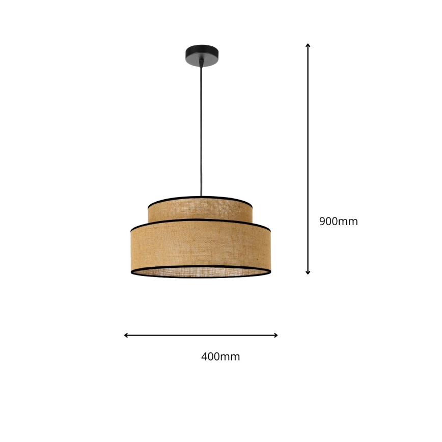 Pendel BOHO 1xE27/60W/230V beige