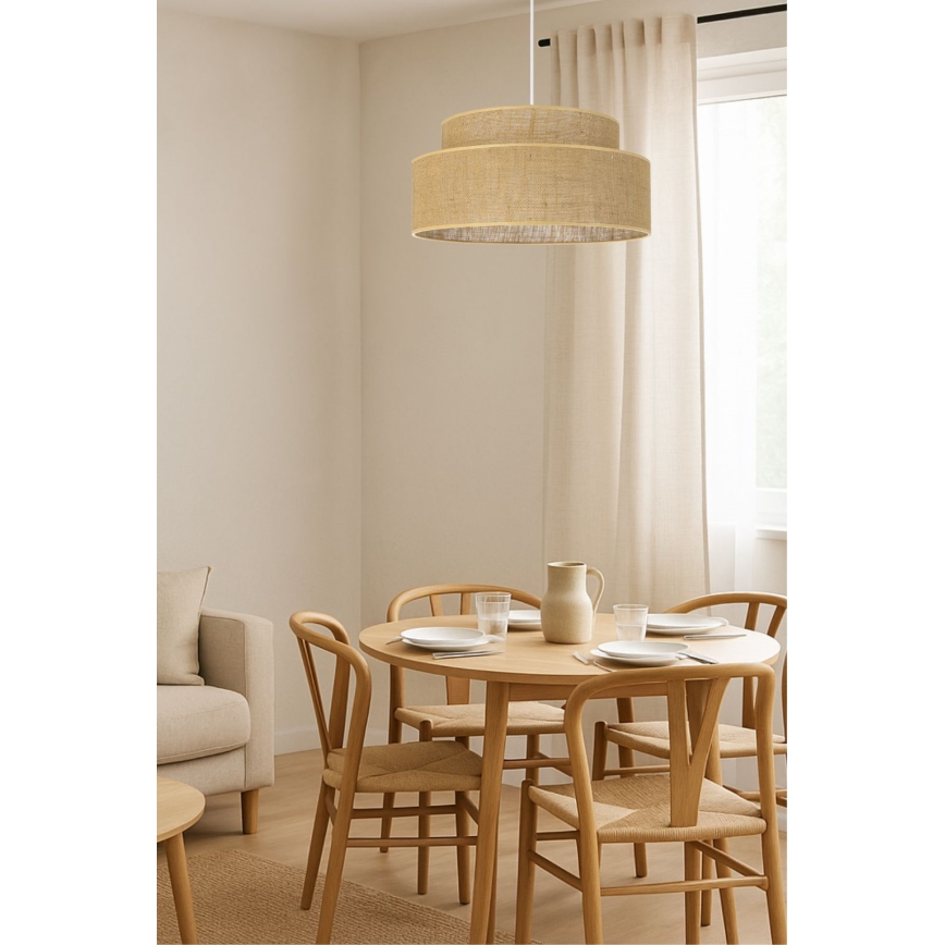 Pendel BOHO 1xE27/60W/230V beige