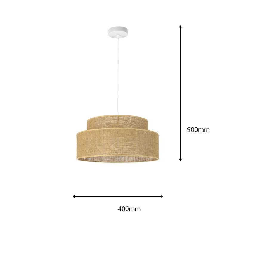 Pendel BOHO 1xE27/60W/230V beige