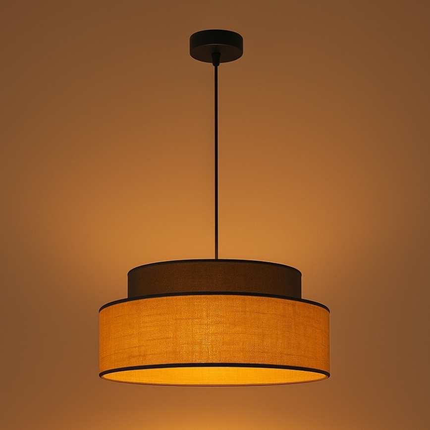 Pendel BOHO 1xE27/60W/230V brun/beige