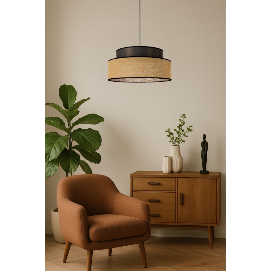 Pendel BOHO 1xE27/60W/230V brun/beige